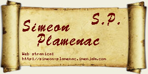 Simeon Plamenac vizit kartica